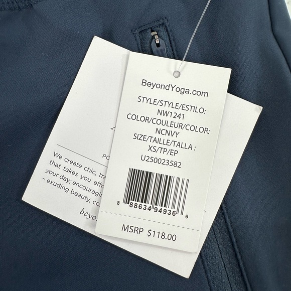 Beyond Yoga City Chic Wide Leg Cargo Pants Navy JetStretch Athleisure NWT XS - Picture 11 of 13